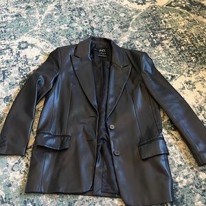 Black leather Zara blazer